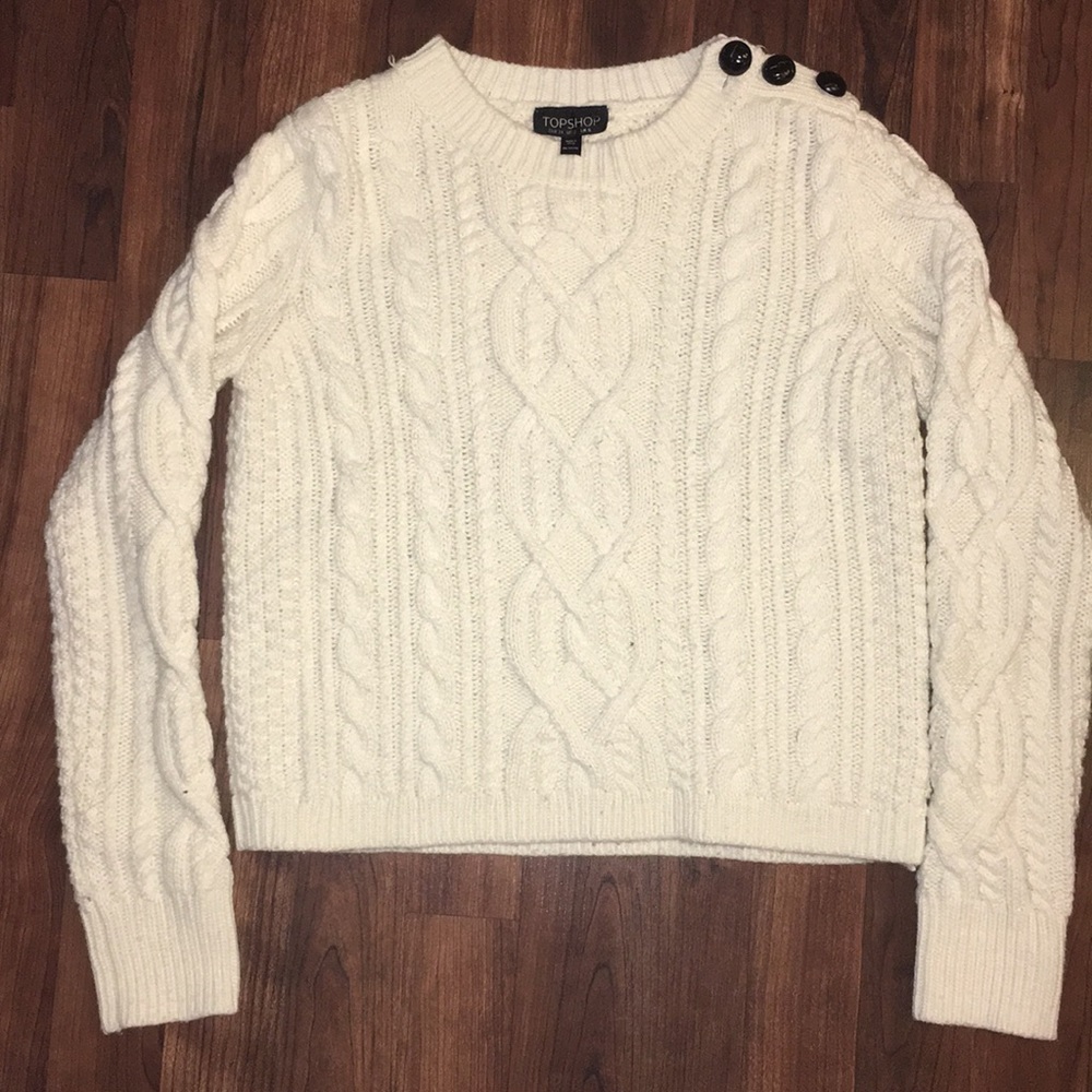 Topshop fitted cropped sweater